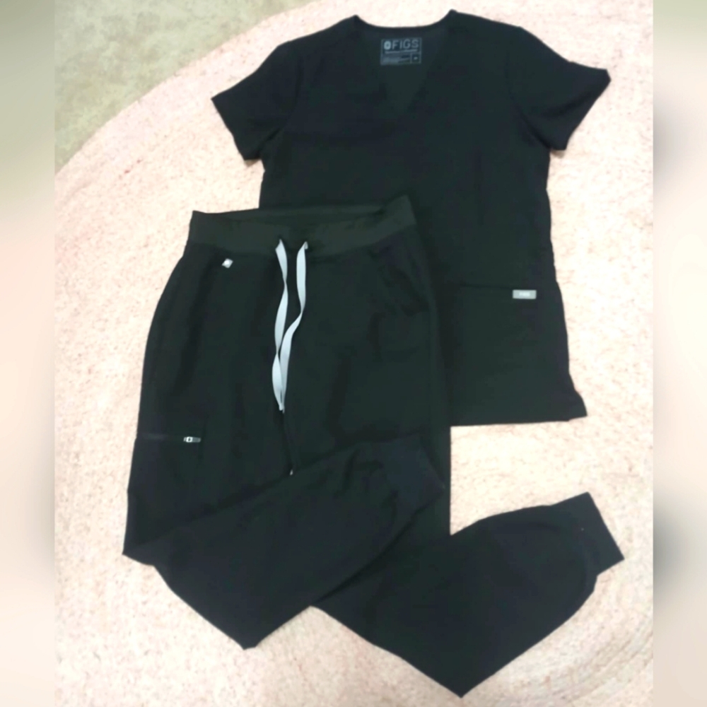 Figs black scrub set